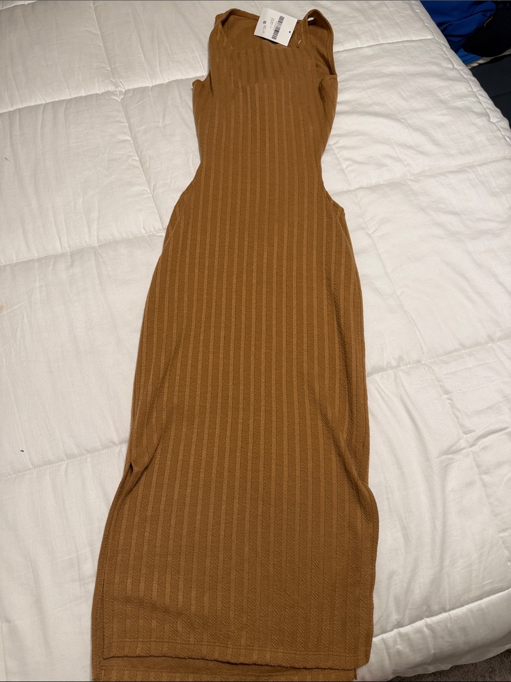 Forever 21 Sleeveless Ribbed Maxi Dress in Brown